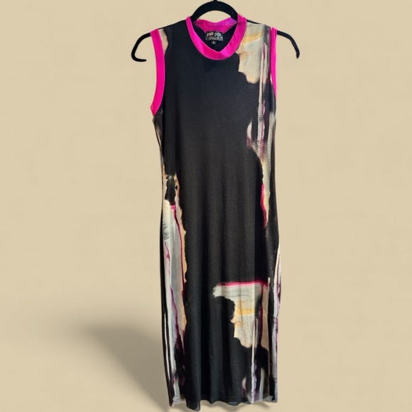 PETIT POIS 2pc Nylon Mesh long dress and matching mesh jacket, size L - Picture 3 of 12